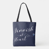 Finnisch at Heart Grocertasche, Finnland Tasche (Rückseite)