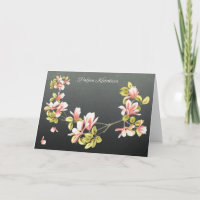 Finnisch Danke Karte mit hübsch rosa Magnolia
