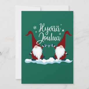 Finnisch Frohe Weihnachten Finnland Geschenk T-Shi Einladung