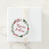 Finnisch frohe Weihnachten, Hyvää joulua, Custom Geschenkanhänger (Beispiel)