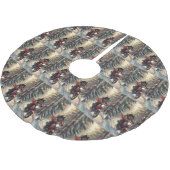 Finnisch Lapphund Dog Riding Motorrad Weihnachten Polyester Weihnachtsbaumdecke (Schrägansicht)