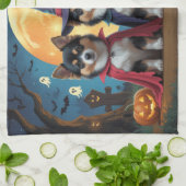 Finnisch Lapphund Hunde Pumpkin Halloween Funny Geschirrtuch (Gefaltet)