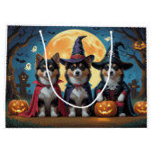 Finnisch Lapphund Hunde Pumpkin Halloween Funny Große Geschenktüte (Rückseite)