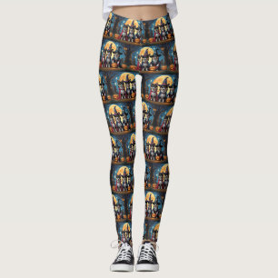 Finnisch Lapphund Hunde Pumpkin Halloween Funny Leggings