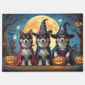 Finnisch Lapphund Hunde Pumpkin Halloween Funny Magnet (Vorderseite)