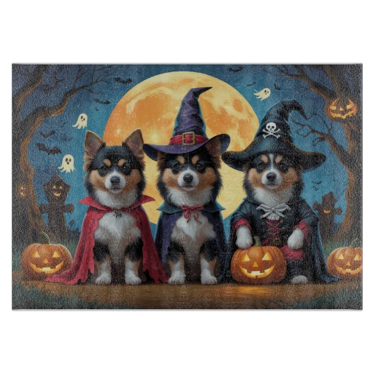 Finnisch Lapphund Hunde Pumpkin Halloween Funny Schneidebrett (Vorderseite)