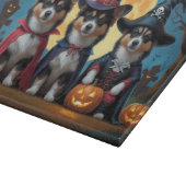 Finnisch Lapphund Hunde Pumpkin Halloween Funny Schneidebrett (Ecke)