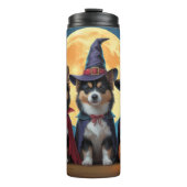 Finnisch Lapphund Hunde Pumpkin Halloween Funny Thermosbecher (Vorderseite)