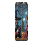 Finnisch Lapphund Hunde Pumpkin Halloween Funny Thermosbecher (Rückseite)