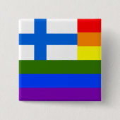 FINNISCH LGBT RAINBOW FLAG BUTTON (Vorderseite)
