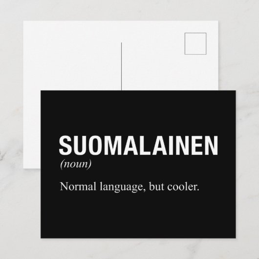 FINNISCH POSTKARTE (Vorne/Hinten)