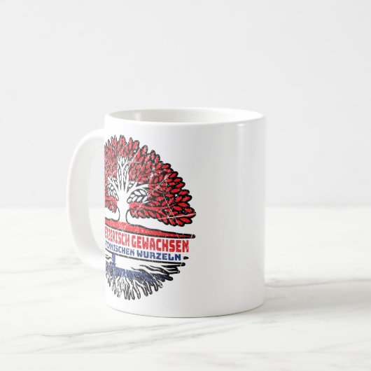 Finnisch Schweizer Schweiz Baum Wurzel Kaffeetasse (Vorderseite Links)
