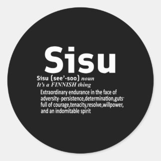 Finnisch Sisufinland Sisufinns Sisusisu Definition Runder Aufkleber