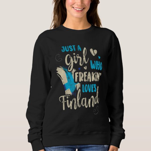 Finnisch Skandinavien Finn Finnland Susi Suomi Lap Sweatshirt (Vorderseite)
