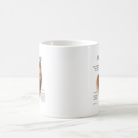 Finnisch-Spitz-Geschichtsdesign Kaffeetasse (Mittel)