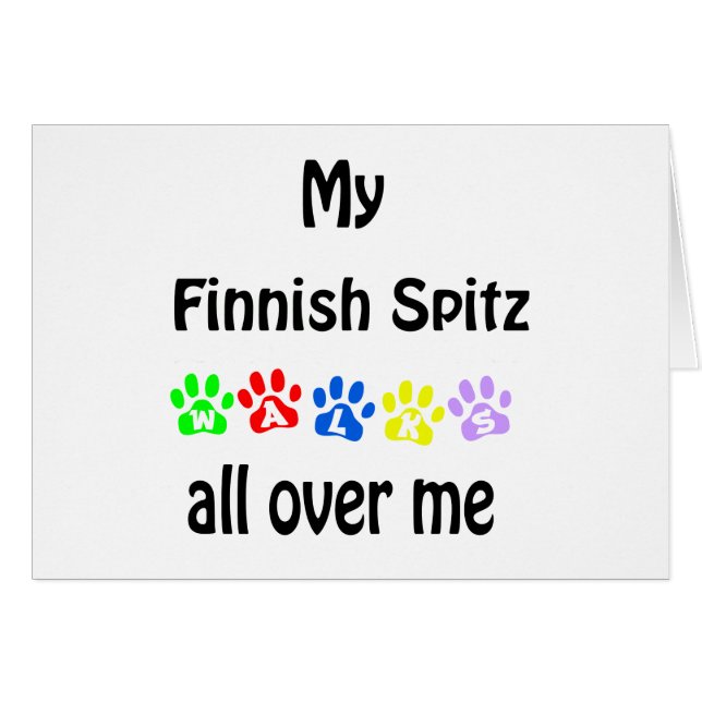 Finnisch Spitz Walks Design (Vorderseite (Horizontal))