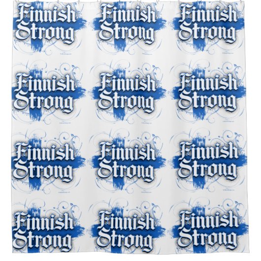 Finnisch Strong (Finnland) Duschvorhang (Vorderseite)