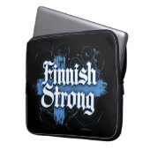Finnisch Strong (Finnland) Laptopschutzhülle (Vorderseite Links)