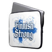Finnisch Strong (Finnland) Laptopschutzhülle (Vorderseite Links)