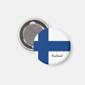 Finnische Fahne & Finnische Ferien-, Reise- und Sp Magnet (Vorderseite/Rückseite)