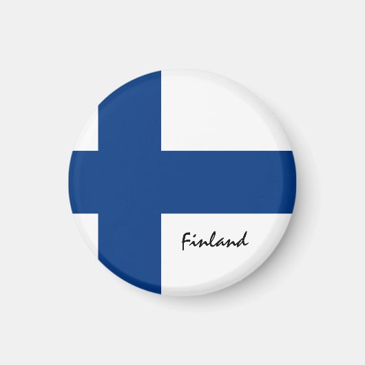 Finnische Fahne & Finnische Ferien-, Reise- und Sp Magnet (Vorne)