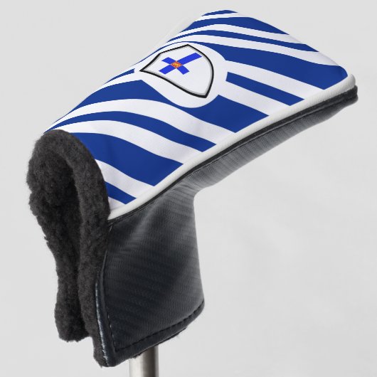 Finnische Fahnenwappen Golf Headcover (3/4 Vorderseite)