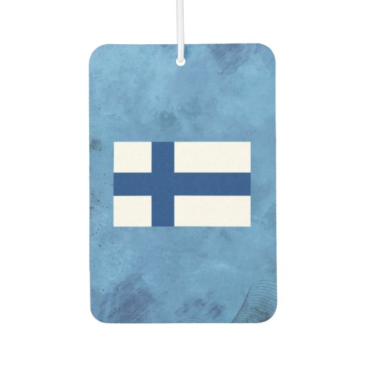 Finnische Flagge Autolufterfrischer (Vorderseite)