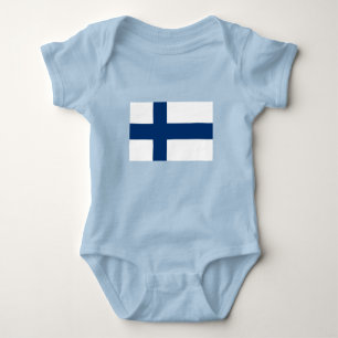 Finnische Flagge Baby Strampler