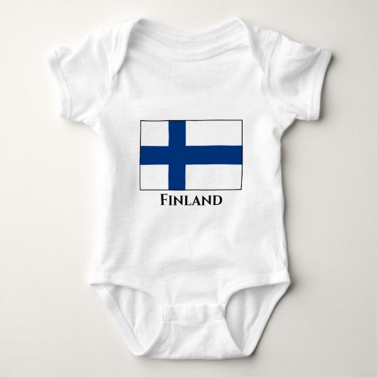 Finnische Flagge Baby Strampler (Vorderseite)