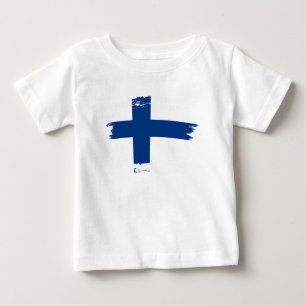 Finnische Flagge Baby T-shirt
