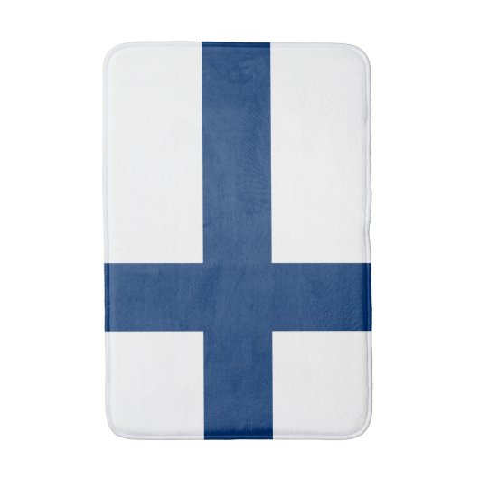 Finnische Flagge Badematte (Vorderseite Vertikal)