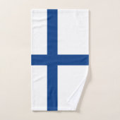 Finnische Flagge Badhandtuch Set (Handtuch)