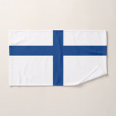 Finnische Flagge Badhandtuch Set (Handtuch)