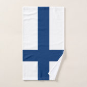 Finnische Flagge Badhandtuch Set (Handtuch)