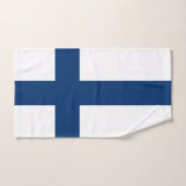 Finnische Flagge Badhandtuch Set (Handtuch)