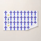 Finnische Flagge Badhandtuch Set (Handtuch)