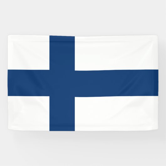 Finnische Flagge Banner (Horizontal)