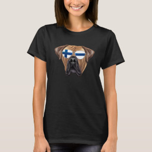 Finnische Flagge Boerboel Dog Finland Pocket T-Shirt