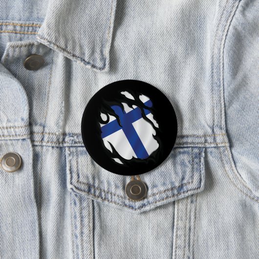 Finnische Flagge Button (Beispiel)