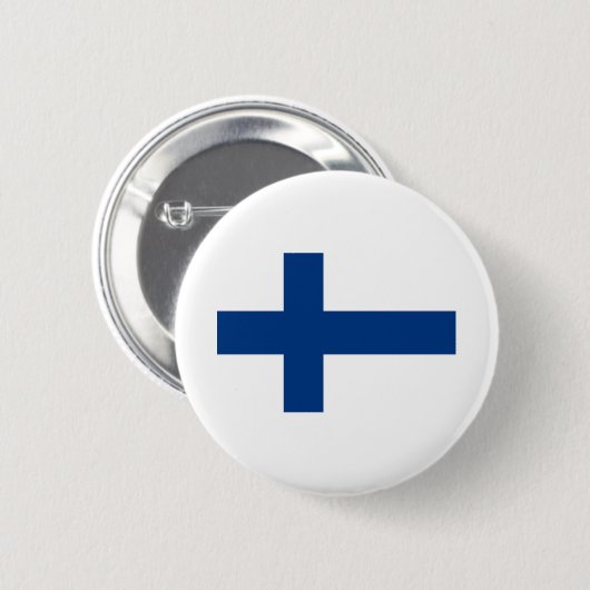 Finnische Flagge Button (Vorne & Hinten)