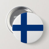 Finnische Flagge Button (Vorne & Hinten)
