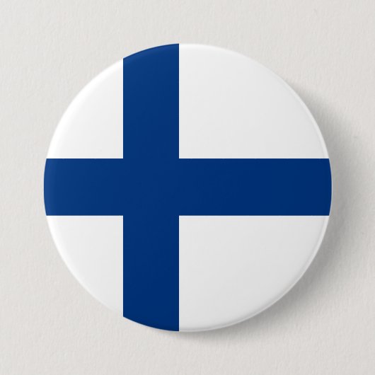 Finnische Flagge Button (Vorderseite)