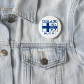 Finnische Flagge Button (Beispiel)