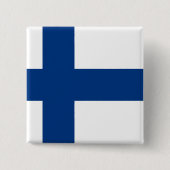 Finnische Flagge Button (Vorderseite)
