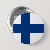 Finnische Flagge Button (Vorne & Hinten)