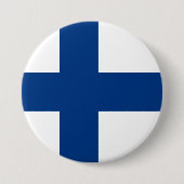 Finnische Flagge Button (Vorderseite)