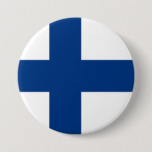 Finnische Flagge Button (Vorderseite)