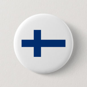 Finnische Flagge Button