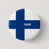 Finnische Flagge Button (Vorderseite)