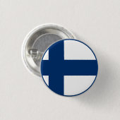 Finnische Flagge Button (Vorne & Hinten)